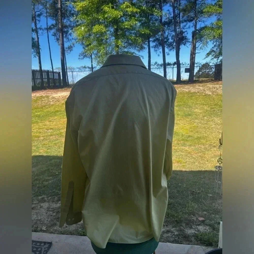 Arrow Regular Fit Button Down Sage Green X-Large … - image 6